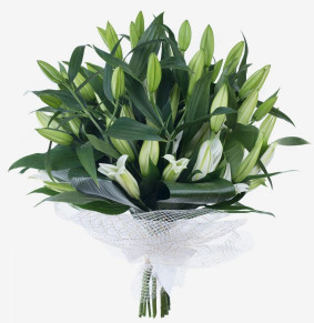 Bouquet of 12 Lilies Image