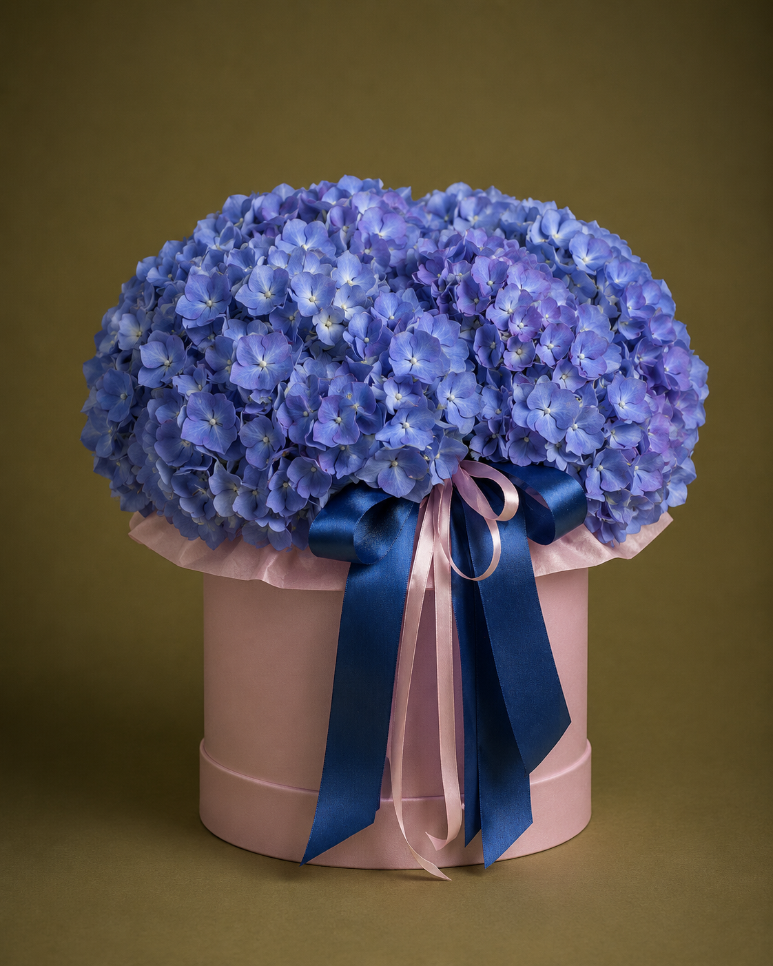 Æske med hortensia